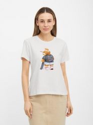 Bench Koszulka "Ragusa" w kolorze białym rozmiar: 38. Białe bluzki damskie Bench, bez wzorów, bez kołnierzyka, bez ramiączek. Za 69.75 zł.