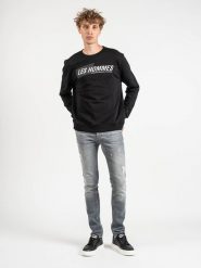 Les Hommes Bluza | LLH401-758P | Round Neck Sweater | Mężczyzna | Czarny. Czarne bluzy bez kaptura męskie Les Hommes, l, z bawełny. W wyprzedaży za 439.00 zł.