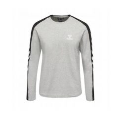 Koszulka z długim rękawem Hummel HML Flint T-Shirt. Szare koszulki męskie z długim rękawem HUMMEL, bez wzorów, bez kołnierzyka. Za 110.75 zł.
