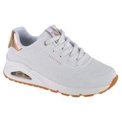 Buty sportowe Sneakersy damskie, Skechers Uno-Golden Air. Białe buty sportowe na co dzień damskie Skechers, bez wzorów, z gumy, trekkingowe. Za 349.99 zł.