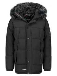 Geographical Norway Parka "Delote" w kolorze czarnym rozmiar: XXL. Czarne parki męskie Geographical Norway, xxl, z aplikacjami. Za 305.29 zł.