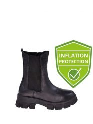 Moosefield Skórzane sztyblety w kolorze czarnym rozmiar: 39. Czarne botki damskie Moosefield, z materiału, sportowe, bez obcasa, bez zapięcia. Za 229.95 zł.