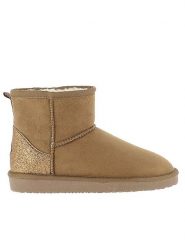 Blackfield Botki zimowe "Casablanca" w kolorze jasnobrązowym rozmiar: 40. Brązowe botki damskie Blackfield, na zimę, z materiału, z okrągłym noskiem, bez obcasa, na platformie, bez zapięcia. Za 100.28 zł.