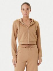 Guess Bluza V5YQ06 KBSL2 Brązowy Regular Fit. Brązowe bluzy bez kaptura damskie Guess, l, z syntetyku. Za 299.99 zł.