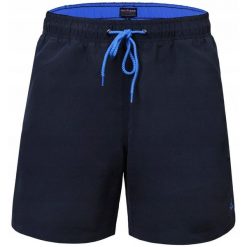 Męskie Spodenki Plażowe do Pływania (Kąpielówki) - Pako Jeans - Granatowe. Niebieskie kąpielówki męskie Pako Jeans, m, bez wzorów, z jeansu, do pływania. Za 89.00 zł.