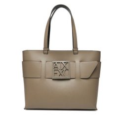 Torebka Armani Exchange. Brązowe torebki klasyczne damskie Armani Exchange, bez wzorów, bez dodatków. Za 629.99 zł.