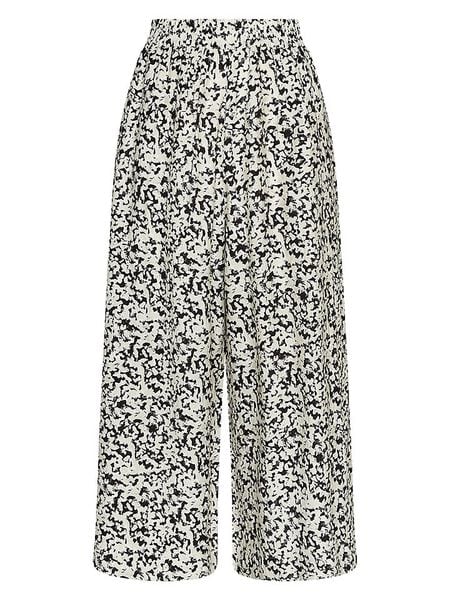 MOSS COPENHAGEN Spodnie "Jusia" w kolorze kremowo-czarnym rozmiar: XL. Brązowe spodnie materiałowe damskie MOSS COPENHAGEN, bez wzorów, z materiału, z podwyższonym stanem. Za 148.61 zł.