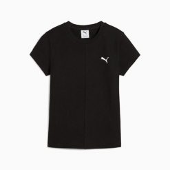 Koszulka damska Puma WARDROBE ESS RIBBED SLIM czarna 62976601 r S. Czarne t-shirty damskie Puma, l, bez wzorów, bez kołnierzyka. Za 102.90 zł.