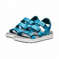 Sandały damskie KEEN ELLE STRAPPY. Niebieskie sandały damskie Keen, bez wzorów, bez obcasa. Za 199.99 zł.