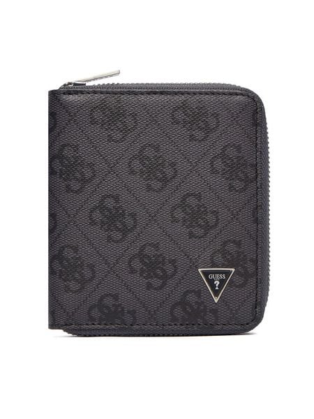 Guess Portfel SMMALO LEA02 Szary. Szare portfele męskie Guess, z aplikacjami, ze skóry. Za 179.99 zł.