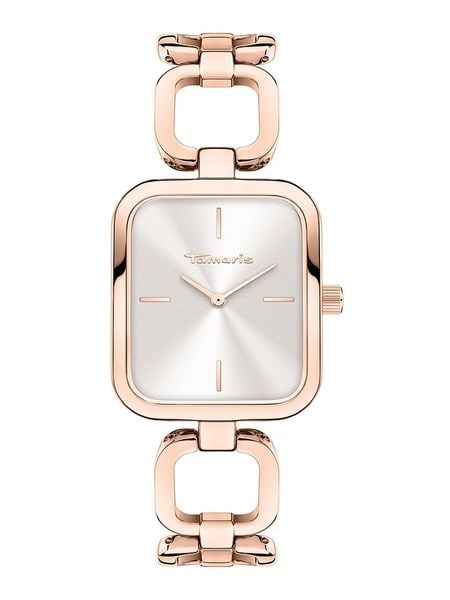 Tamaris Zegarek kwarcowy w kolorze różowozłoto-srebrnym rozmiar: onesize. Czerwone, analogowe zegarki damskie Tamaris, metalowe. Za 217.99 zł.