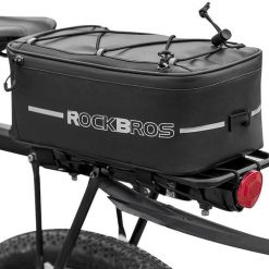 Torba rowerowa na bagażnik Rockbros 7l. Czarne torebki klasyczne damskie ROCKBROS, bez wzorów, z materiału, bez dodatków. Za 89.99 zł.
