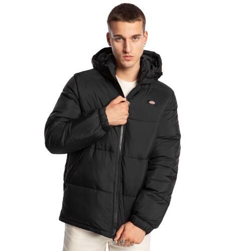 Kurtka zimowa męska Dickies Waldenburg Hooded. Czarne kurtki męskie Dickies, na zimę, m, bez wzorów, sportowe, bez kaptura. Za 697.95 zł.