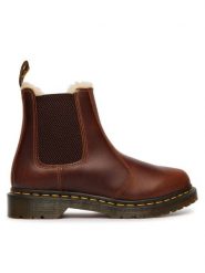 Dr. Martens Sztyblety 2976 Leonore Faux Fur Lined DM23898243 Brązowy. Brązowe botki damskie Dr. Martens, bez obcasa, na płaskiej podeszwie, bez zapięcia. Za 989.99 zł.