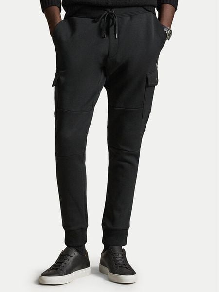 Polo Ralph Lauren Spodnie dresowe 710980340501 Czarny Regular Fit. Czarne spodnie dresowe męskie Polo Ralph Lauren, bez wzorów, z bawełny. Za 769.99 zł.