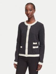 Luisa Spagnoli Kardigan Cuoricino 100504 Szary ciemny Regular Fit. Szare kardigany damskie Luisa Spagnoli, xl, bez wzorów, z wełny. Za 1,489.00 zł.