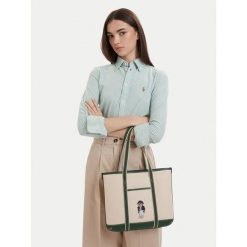 Torebka Polo Ralph Lauren. Brązowe torebki klasyczne damskie Polo Ralph Lauren, bez wzorów, bez dodatków. Za 1,199.00 zł.