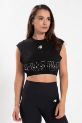 Albion Duże rozmiary Crop Top - Czarny. Czarne topy sportowe damskie GORILLA WEAR, m, bez wzorów, z bawełny, bez ramiączek. Za 155.00 zł.
