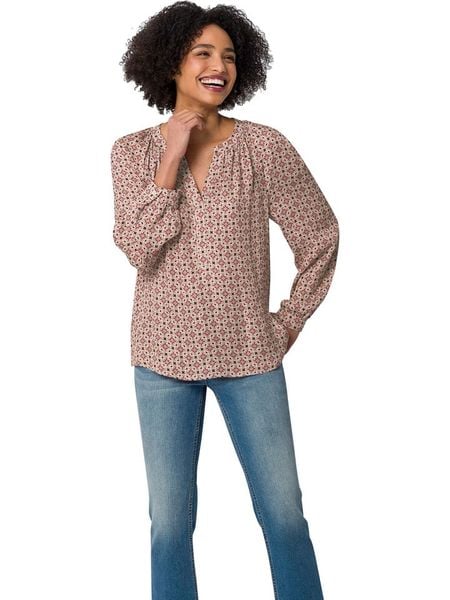 Heine Bluzka w kolorze szaroróżowym rozmiar: 38. Różowe bluzki damskie Heine, bez wzorów, z wiskozy, bez kołnierzyka, bez ramiączek. Za 78.99 zł.