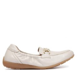 Półbuty Caprice. Szare półbuty damskie Caprice, bez wzorów, bez obcasa, na płaskiej podeszwie. Za 439.99 zł.