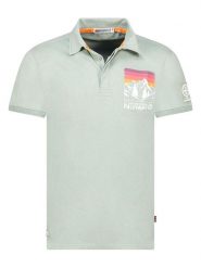 Geographical Norway Koszulka polo "Kumping" w kolorze miętowym rozmiar: XL. Zielone koszulki polo męskie Geographical Norway, xl, bez wzorów, z bawełny, bez ramiączek. Za 92.21 zł.