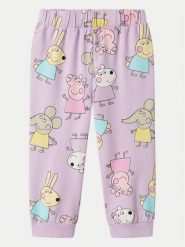 NAME IT Spodnie dresowe Fira Peppa 13240633 Fioletowy Regular Fit. Fioletowe spodnie dziewczęce Name it, z bawełny. Za 49.99 zł.