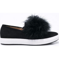 Steve Madden - Tenisówki Emily. Czarne trampki i tenisówki damskie Steve Madden, bez wzorów, z gumy. W wyprzedaży za 139.90 zł.