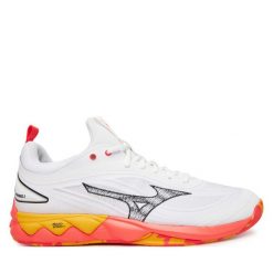 Buty halowe Mizuno. Białe buty sportowe na co dzień męskie Mizuno, bez zapięcia, mizuno wave. Za 429.99 zł.
