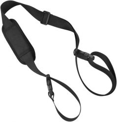 Regulowany pasek transportowy rower/hulajnoga – wzmocniony nylon. Czarne paski męskie SPORTENZIA, bez wzorów, z materiału. Za 110.99 zł.
