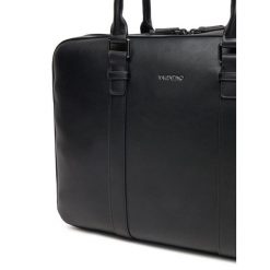 Torba na laptopa Valentino. Czarne torby na laptopa damskie Valentino, bez wzorów. Za 369.99 zł.