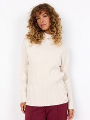 Soyaconcept® Damski sweter z dzianiny - Kanita Kobiety biały jednolity, XL. Białe swetry klasyczne damskie xl, z dzianiny, bez kołnierzyka. Za 299.95 zł.