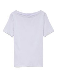 Vero Moda Koszulka w kolorze fioletowym rozmiar: XS. Różowe bluzki damskie Vero Moda, xs, bez wzorów, bez kołnierzyka. Za 39.49 zł.