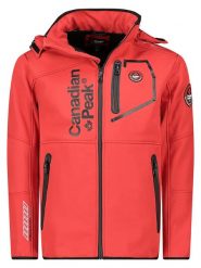 Canadian Peak Kurtka softshellowa "Tubis" w kolorze czerwonym rozmiar: S. Czerwone kurtki outdoor męskie Canadian Peak, s, z aplikacjami, bez kaptura. Za 127.35 zł.