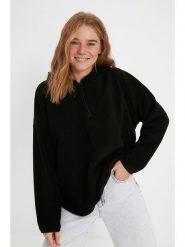 Trendyol Bluza w kolorze czarnym rozmiar: L. Czarne bluzy z kapturem damskie Trendyol, l. Za 87.81 zł.