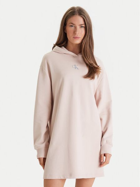 Calvin Klein Jeans Sukienka dzianinowa Monologo LV047D229G Beżowy Regular Fit. Brązowe sukienki damskie Calvin Klein Jeans, xl, bez wzorów, z bawełny, bez kołnierzyka, bez ramiączek. Za 529.99 zł.