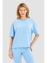 Rösch Koszulka funkcyjna w kolorze błękitnym rozmiar: L. Niebieskie bluzki sportowe damskie RÖSCH, l, z materiału, bez kołnierzyka, bez ramiączek. Za 87.19 zł.