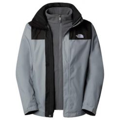 Kurtka turystyczna męska The North Face M Evolve II Triclimate. Szare kurtki męskie The North Face, m, bez wzorów, sportowe, bez kaptura. Za 873.00 zł.