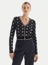 Fracomina Kardigan FR25WT8036K414F8 Granatowy Regular Fit. Niebieskie kardigany damskie Fracomina, s, bez wzorów, z syntetyku. Za 599.99 zł.
