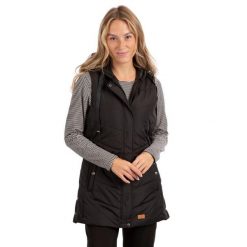 Kamizelka Damska Juniper Ocieplana. Czarne kamizelki damskie Trespass, xl, z materiału, długie. Za 163.99 zł.