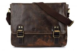 Beltimore torba męska na ramię skórzana Duża brązowa M85. Brązowe torby męskie na ramię bez wzorów, na ramię, duże. Za 299.90 zł.