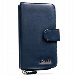 Portfel damski 4U Cavaldi N118-APU-BL c. niebieski. Niebieskie portfele damskie 4U Cavaldi, bez wzorów, ze skóry ekologicznej. Za 31.99 zł.