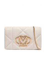 LOVE MOSCHINO Torebka JC4043PP0NLC0110 Écru. Torebki wieczorowe Love Moschino, bez wzorów, ze skóry, wizytowe, bez kołnierzyka, bez ramiączek. Za 439.99 zł.