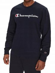 Bluza męska Champion Crewneck Sweatshirt. Niebieskie bluzy z kapturem męskie CHAMPION, m, z bawełny. Za 179.00 zł.