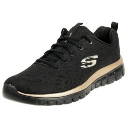 Buty do chodzenia damskie, Skechers Graceful-Get Connected. Czarne buty sportowe na co dzień damskie Skechers, bez wzorów, z materiału, trekkingowe, Skechers Sport. Za 199.99 zł.