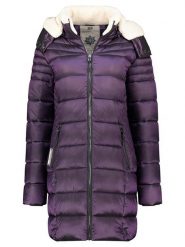 Geographical Norway Płaszcz pikowany "Carenne" w kolorze fioletowym rozmiar: M. Różowe płaszcze damskie Geographical Norway, m, bez wzorów. Za 239.86 zł.