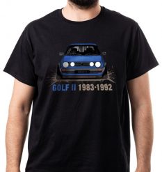 Golf II — koszulka (Kolor koszulki: czarny; Rozmiar: M (męska); Rodzaj nadruku: Golf II). Czarne bluzki sportowe damskie nikiniki, m, z bawełny, bez kołnierzyka, bez ramiączek. Za 89.00 zł.