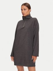 Pieces Sukienka dzianinowa 17152929 Szary Loose Fit. Szare sukienki damskie Pieces, m, bez wzorów, z dzianiny, bez kołnierzyka, bez ramiączek. Za 79.99 zł.