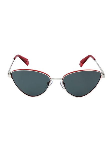 Polaroid Damskie okulary przeciwsłoneczne w kolorze srebrno-szaro-czerwonym rozmiar: 56. Czerwone okulary przeciwsłoneczne damskie Polaroid. Za 87.81 zł.