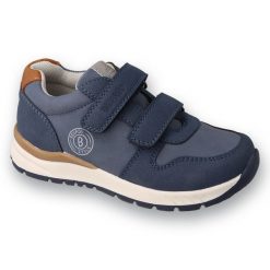 Befado obuwie sportowe dziecięce 514X026 granatowe niebieskie. Niebieskie buty sportowe chłopięce ze skóry ekologicznej, bez zapięcia. Za 110.57 zł.