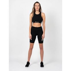 Stanik sportowy damski Sport Bra. Czarne biustonosze sportowe damskie CHAMPION, bez wzorów, z bawełny. Za 93.00 zł.